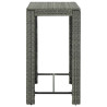 Ogrodowy stolik barowy, szary, 100x60,5x110,5 cm, polirattan