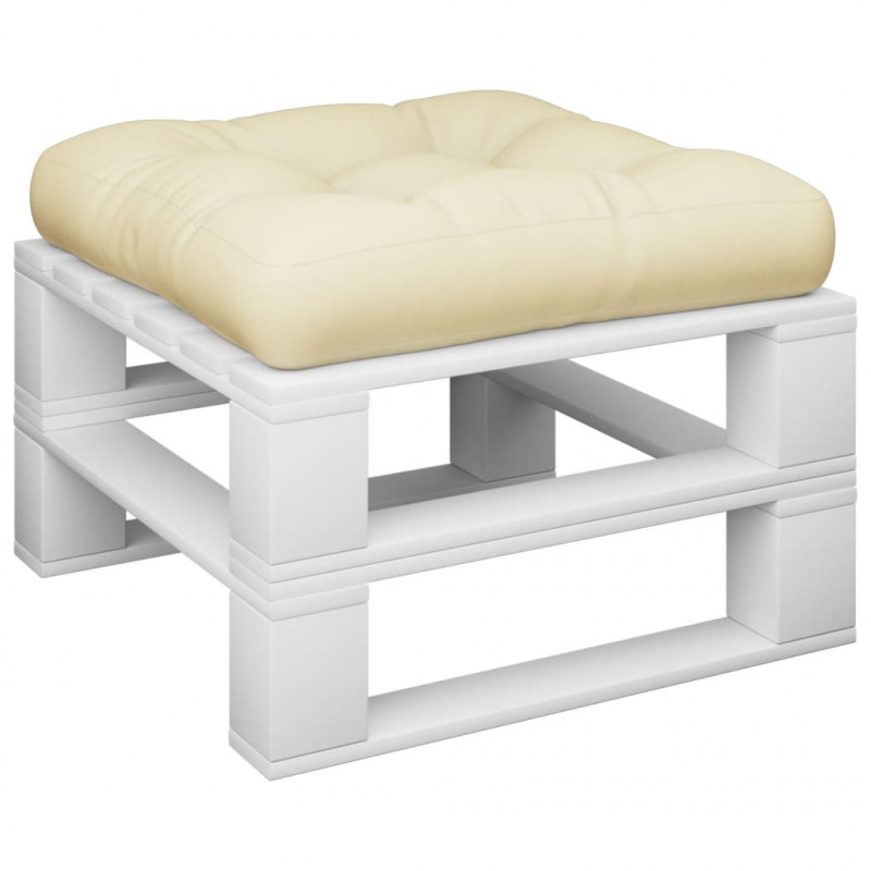Poduszka na paletę, kremowa, 60x60x12 cm, tkanina