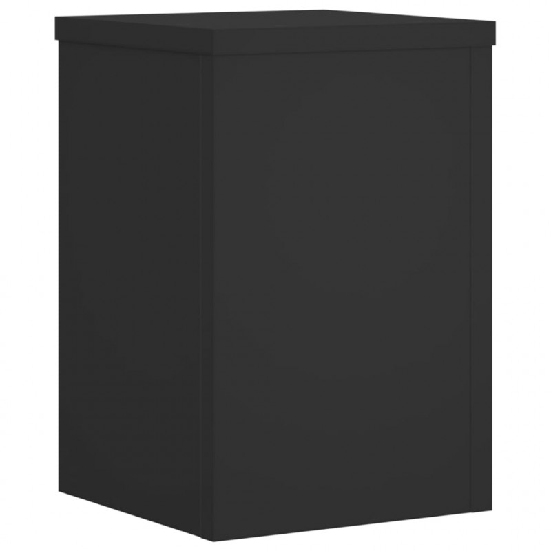 Podstawki pod doniczki, 2 szt., czarne, 25x25x35 cm