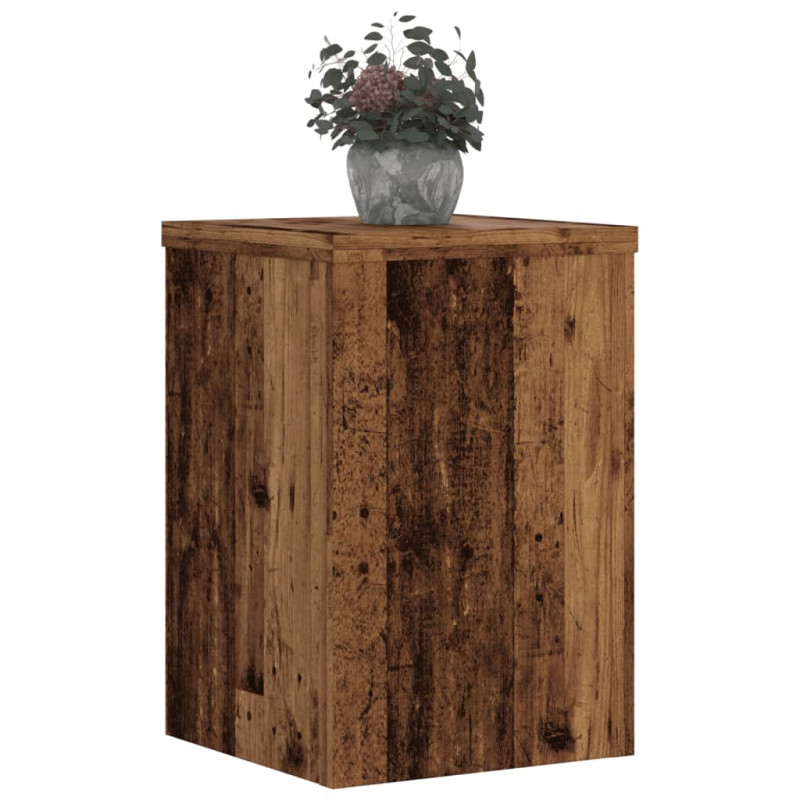 Podstawki pod doniczki, 2 szt., stare drewno, 25x25x35 cm