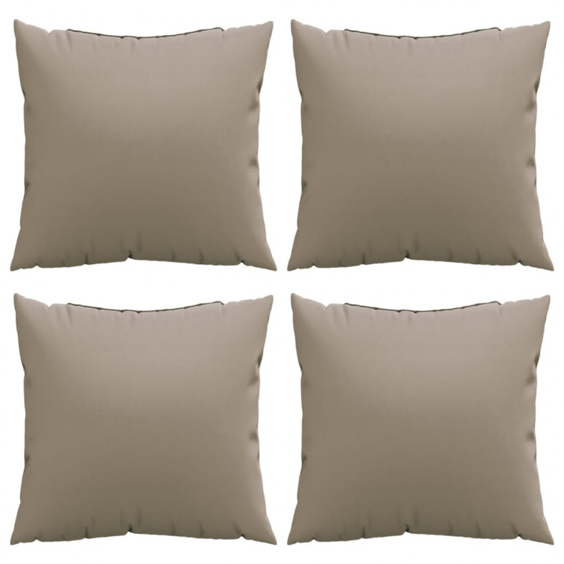 Poduszki ozdobne, 4 szt., taupe, 40x40 cm, tkanina