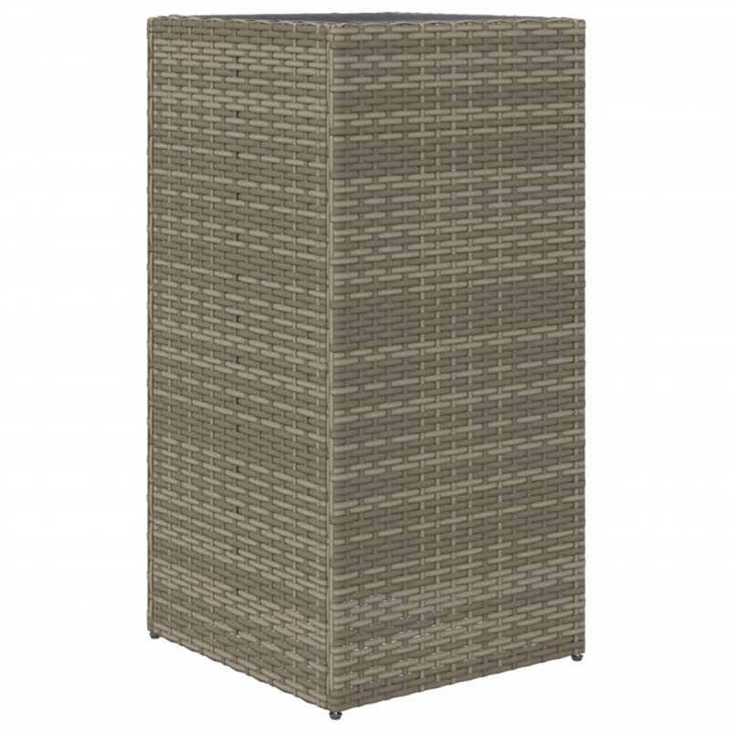 Donice ogrodowe, 2 szt., szare, 40x40x80 cm, rattan PE