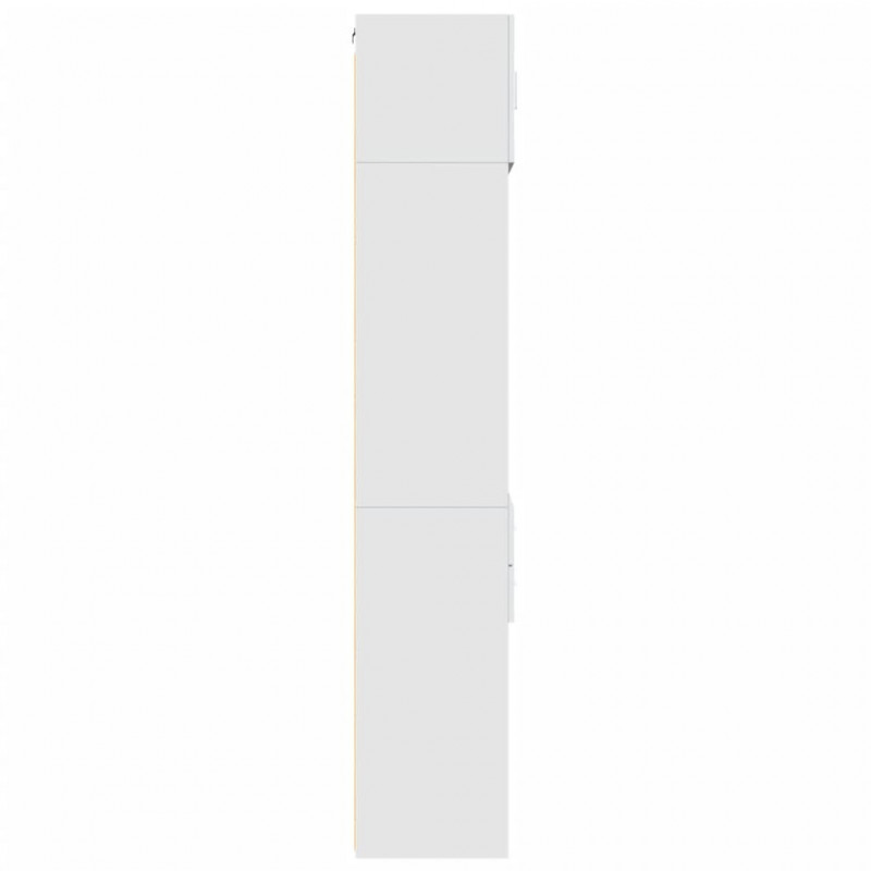 Wąska szafka, biała, 50x42,5x225 cm, materiał drewnopochodny