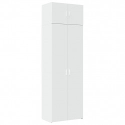 Szafka, biała, 70x42,5x225 cm, materiał drewnopochodny