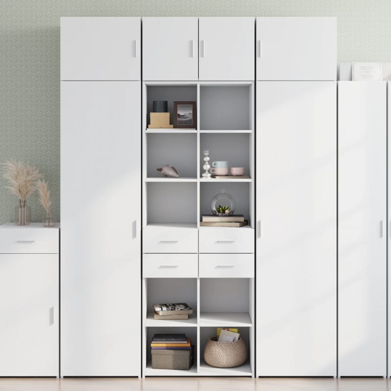 Szafka, biała, 70x42,5x225 cm, materiał drewnopochodny