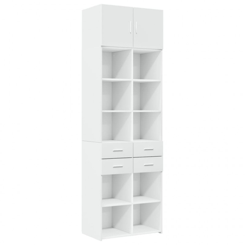 Szafka, biała, 70x42,5x225 cm, materiał drewnopochodny