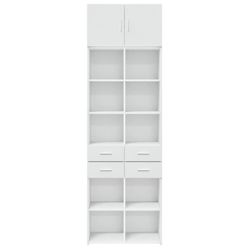 Szafka, biała, 70x42,5x225 cm, materiał drewnopochodny