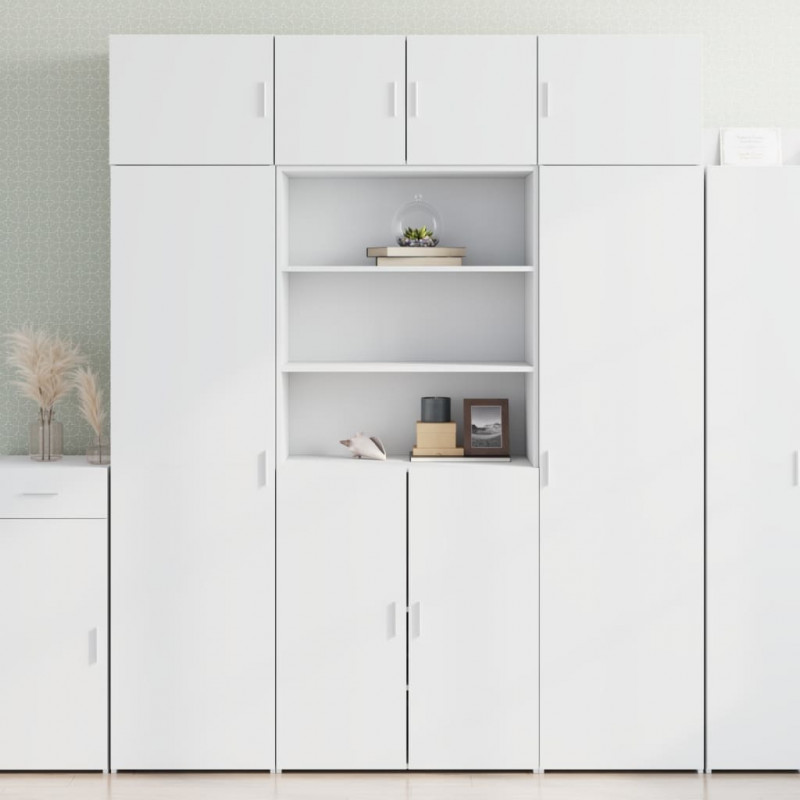 Szafka, biała, 80x42,5x225 cm, materiał drewnopochodny