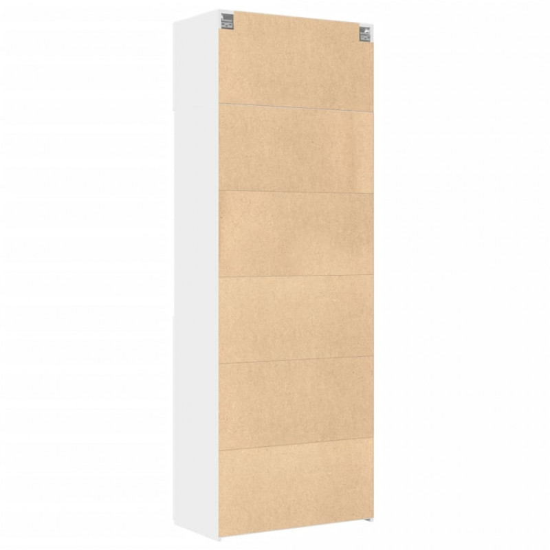 Szafka, biała, 80x42,5x225 cm, materiał drewnopochodny