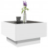 Stolik kawowy z LED, biały, 50x50x30cm, materiał drewnopochodny