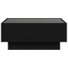 Stolik kawowy z LED, czarny 70x50x30cm, materiał drewnopochodny