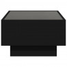 Stolik kawowy z LED, czarny 70x50x30cm, materiał drewnopochodny