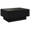 Stolik kawowy z LED, czarny 70x50x30cm, materiał drewnopochodny