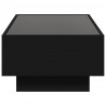 Stolik kawowy z LED, czarny, 90x50x30 cm