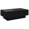 Stolik kawowy z LED, czarny, 90x50x30 cm