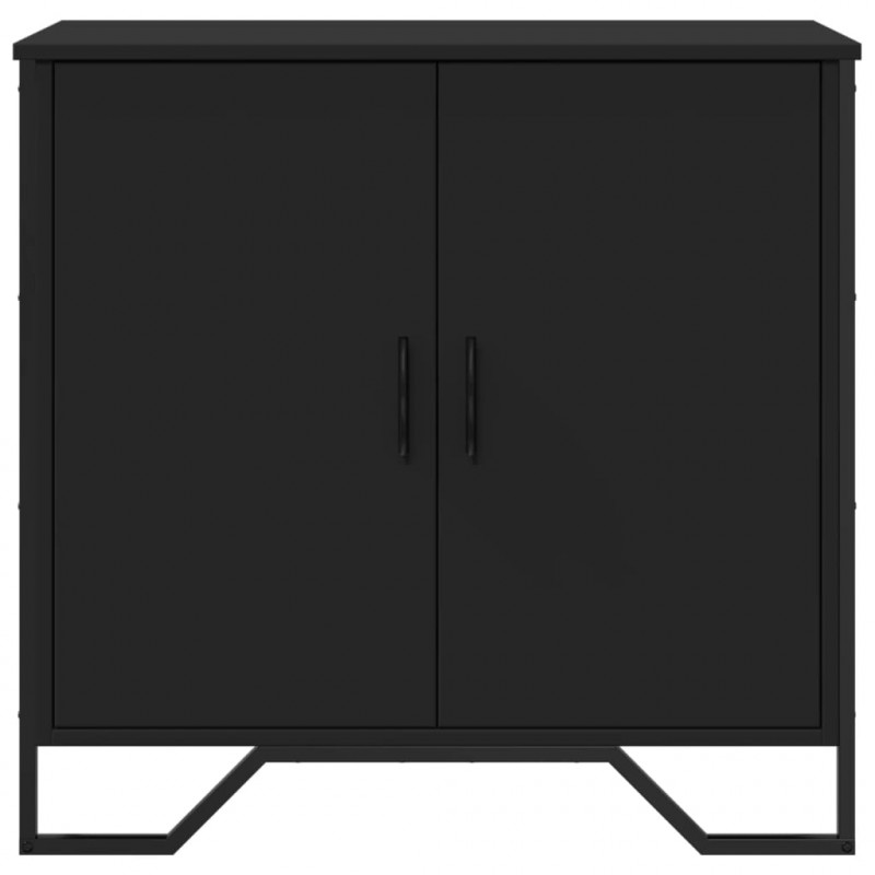 Szafka, czarna, 78x35,5x74,5 cm, materiał drewnopochodny