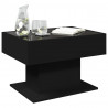 Stolik kawowy z LED, czarny, 70x50x45 cm