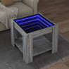 Stolik kawowy z LED, szary dąb sonoma, 53x53x45 cm