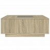 Stolik kawowy z LED Infinity, dąb sonoma, 100x100x40 cm