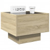 Stolik nocny z LED Infinity, dąb sonoma, 40x40x30 cm