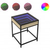 Stolik nocny z LED Infinity, dąb sonoma, 40x40x51 cm