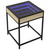 Stolik nocny z LED Infinity, dąb sonoma, 40x40x51 cm