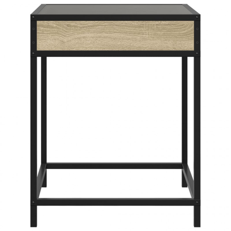 Stolik nocny z LED Infinity, dąb sonoma, 40x40x51 cm