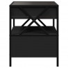 Stolik nocny z LED Infinity, czarny, 40x40x51 cm