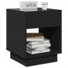 Stolik nocny z LED Infinity, czarny, 40x40x50 cm