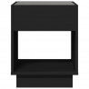 Stolik nocny z LED Infinity, czarny, 40x40x50 cm