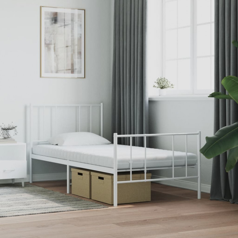 Materac piankowy, biały, 80x220 cm, 7-strefowy, twardość 20 ILD