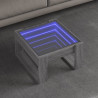 Stolik kawowy z LED Infinity, szary dąb sonoma, 50x53x30 cm