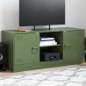 Szafka pod telewizor, oliwkowa, 99x39x44 cm, stalowa