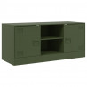 Szafka pod telewizor, oliwkowa, 99x39x44 cm, stalowa
