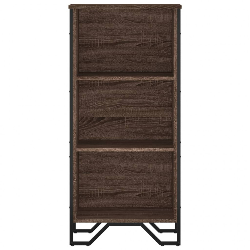 Regał, brązowy dąb, 50x31x106 cm, materiał drewnopochodny