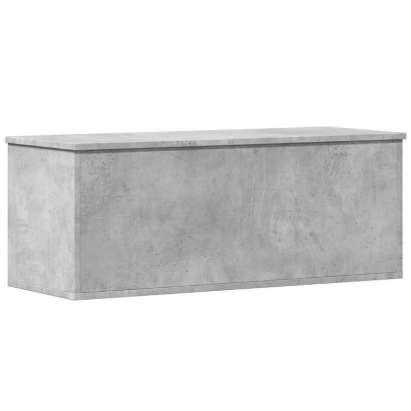 Skrzynia, szarość betonu, 90x35x35 cm, materiał drewnopochodny
