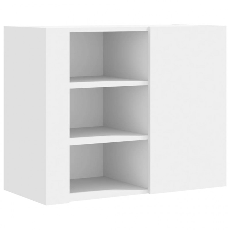 Szafka wisząca, biała, 75x35x60 cm, materiał drewnopochodny