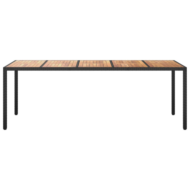 Stół ogrodowy, czarny, 250x100x75 cm, polirattan