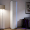 Wysoka szafka z LED, biała, 41,5x32,5x200 cm
