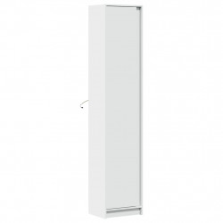 Wysoka szafka z LED, biała, 41,5x32,5x200 cm