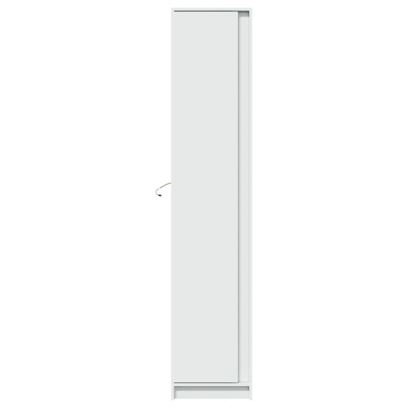 Wysoka szafka z LED, biała, 41,5x32,5x200 cm