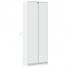 Wysoka szafka z LED, biała, 74x32,5x200 cm