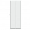 Wysoka szafka z LED, biała, 74x32,5x200 cm
