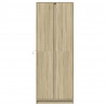 Wysoka szafka z LED, dąb sonoma, 74x32,5x200 cm