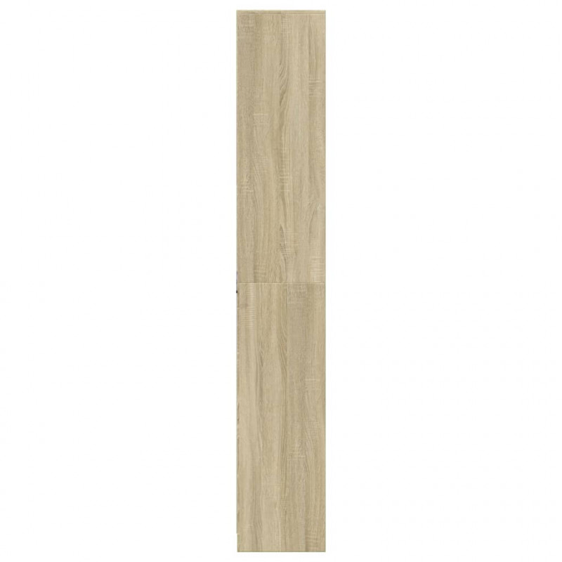 Wysoka szafka z LED, dąb sonoma, 74x32,5x200 cm