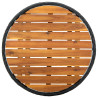 Stolik herbaciany, czarny, 60 cm, rattan PE i drewno akacjowe