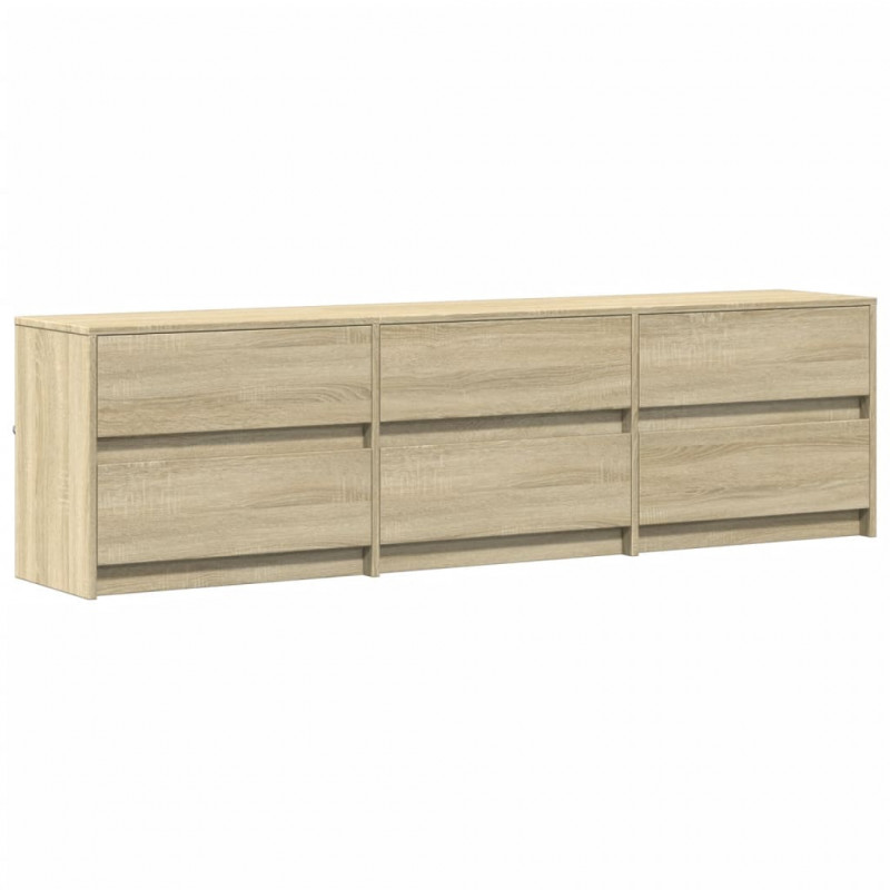 Szafka pod TV z LED, dąb sonoma, 180x34x50 cm
