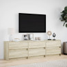 Szafka pod TV z LED, dąb sonoma, 180x34x50 cm