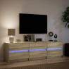 Szafka pod TV z LED, dąb sonoma, 180x34x50 cm