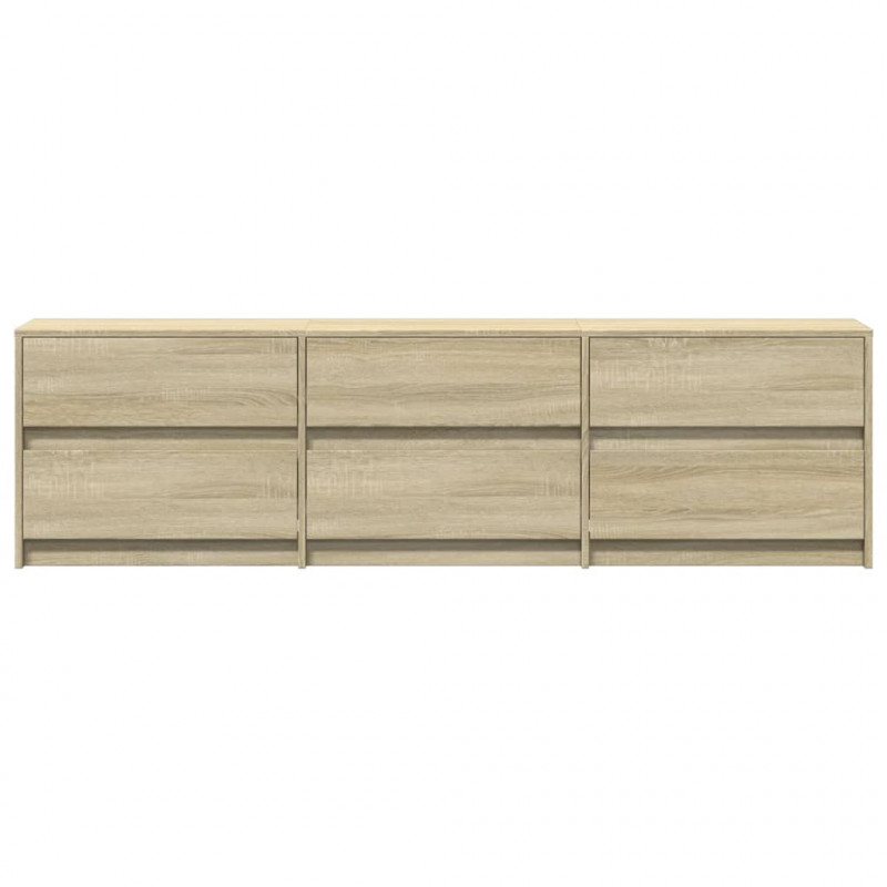 Szafka pod TV z LED, dąb sonoma, 180x34x50 cm
